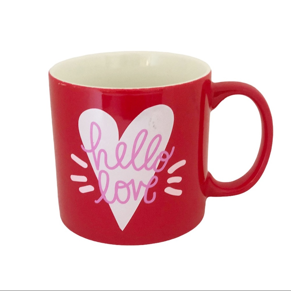 Hello Love Red & Pink Mug